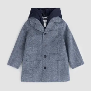 Dress Blue Hooded Coat