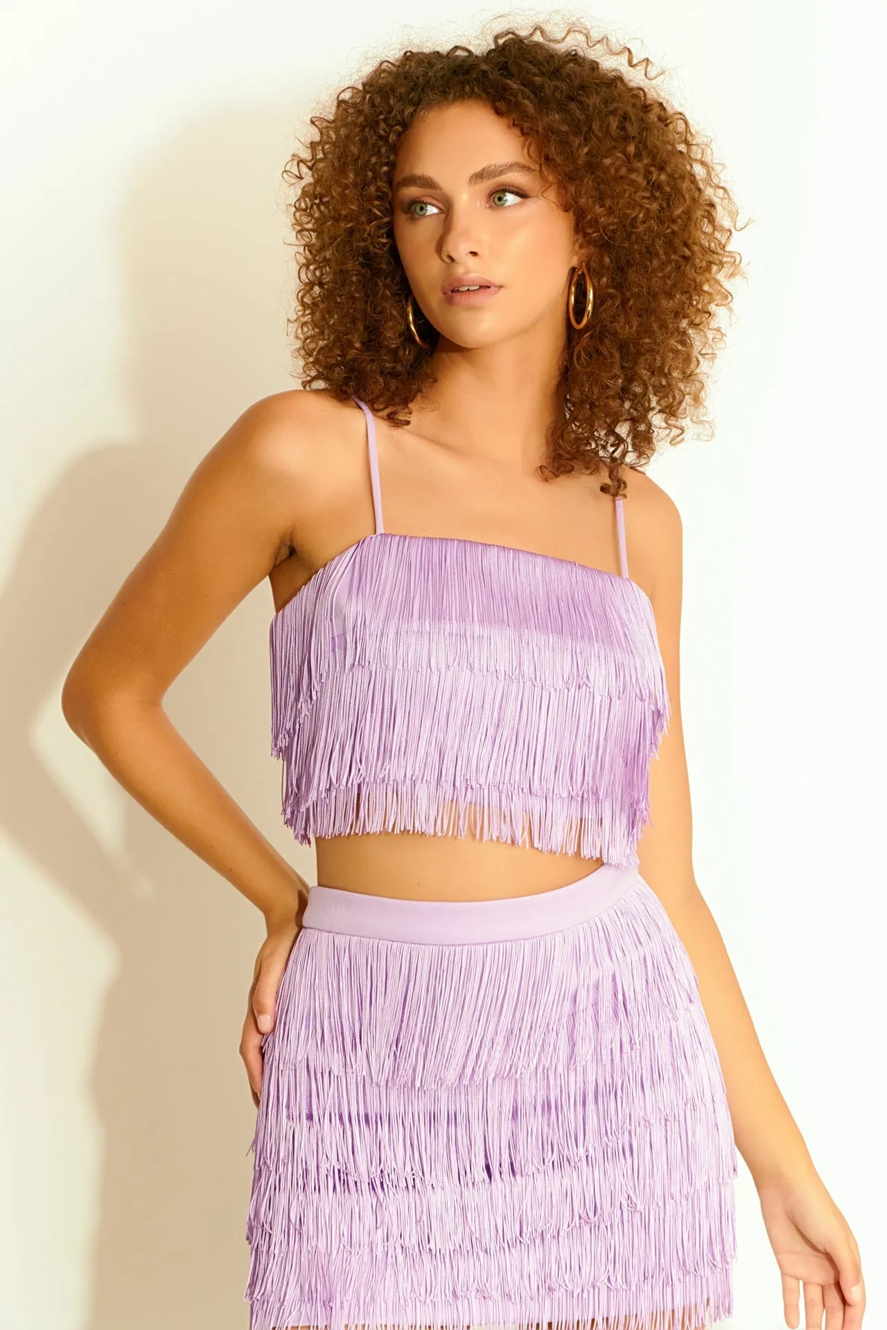 Endless Rose - Fringe Tiered Mini Skirt