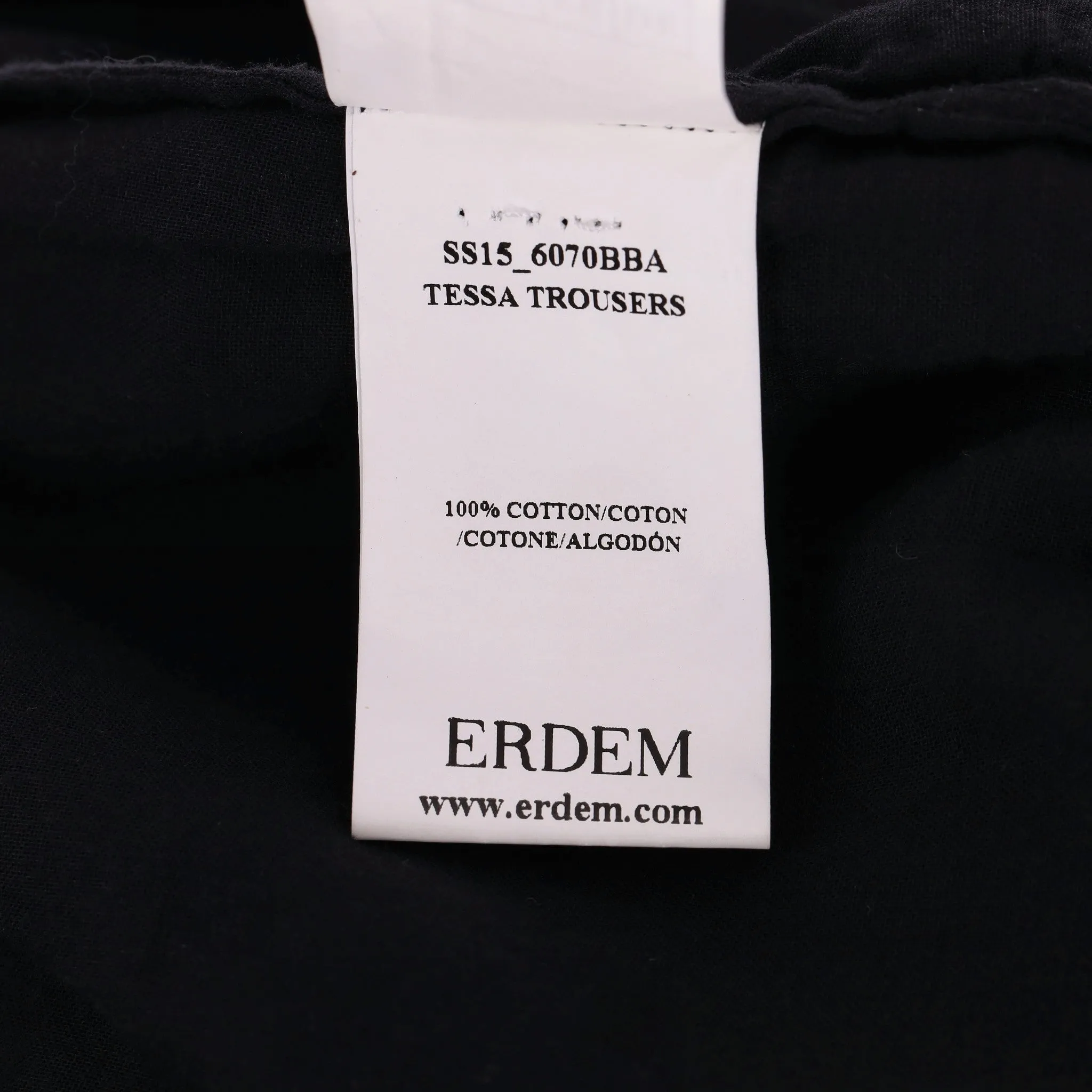 Erdem Laser-Cut Cotton Wide Capri Trousers. Size 12UK