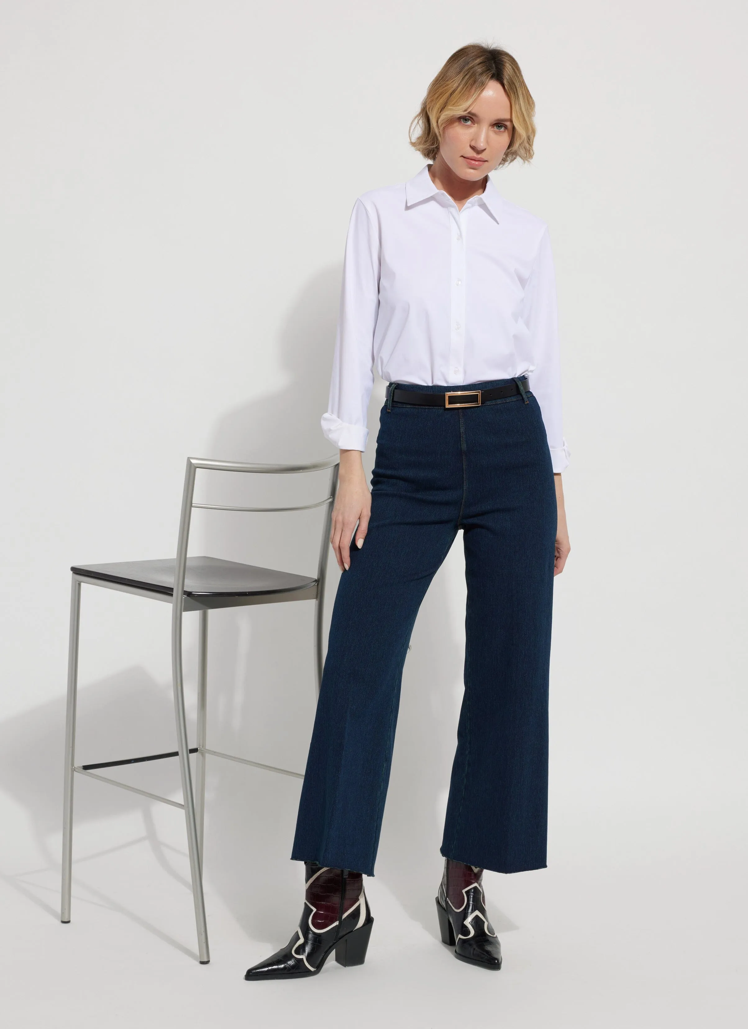 Erin Wide Leg Denim (Plus Size, 28" Inseam)