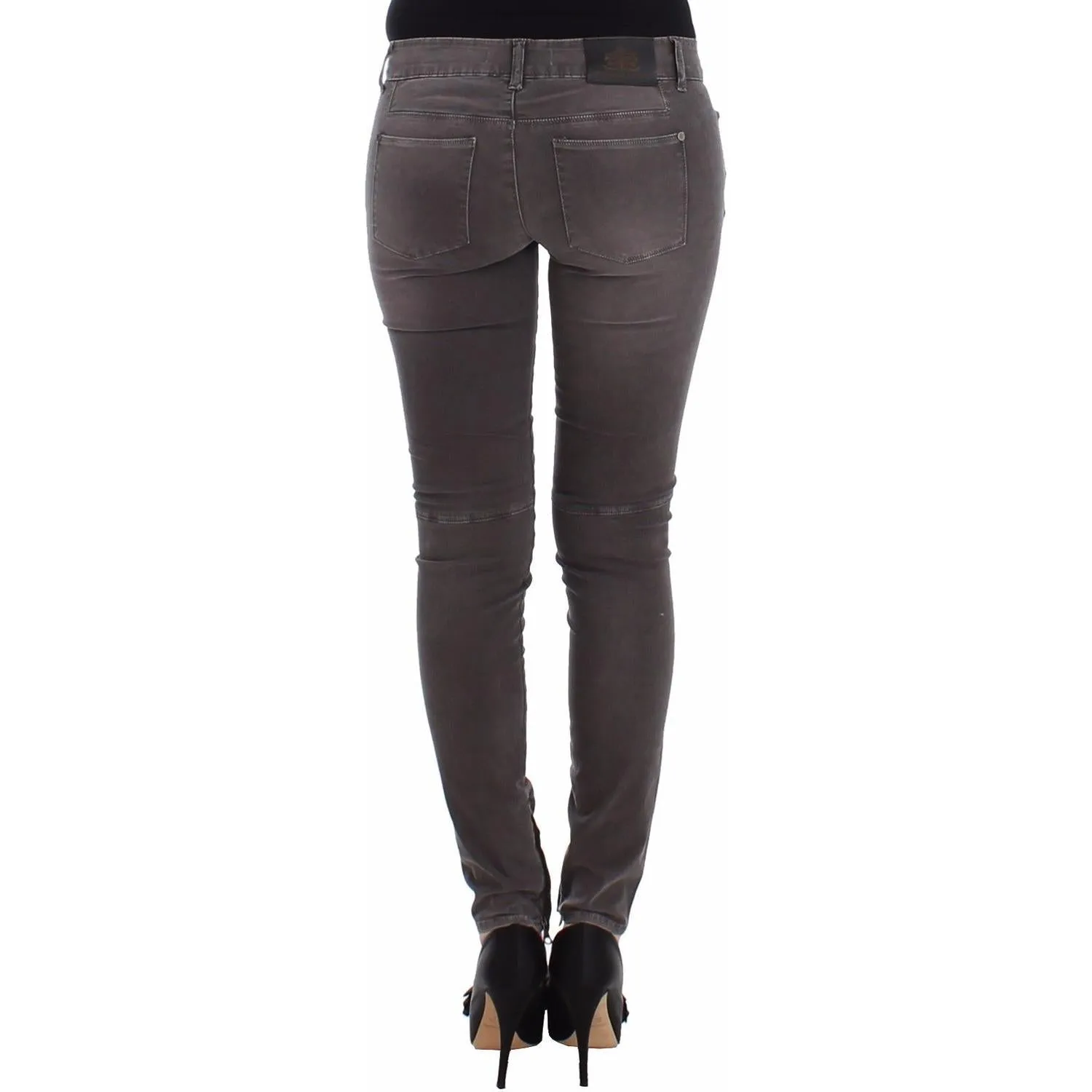 Ermanno Scervino Chic Gray Slim Leg Jeans - Elegance Meets Comfort