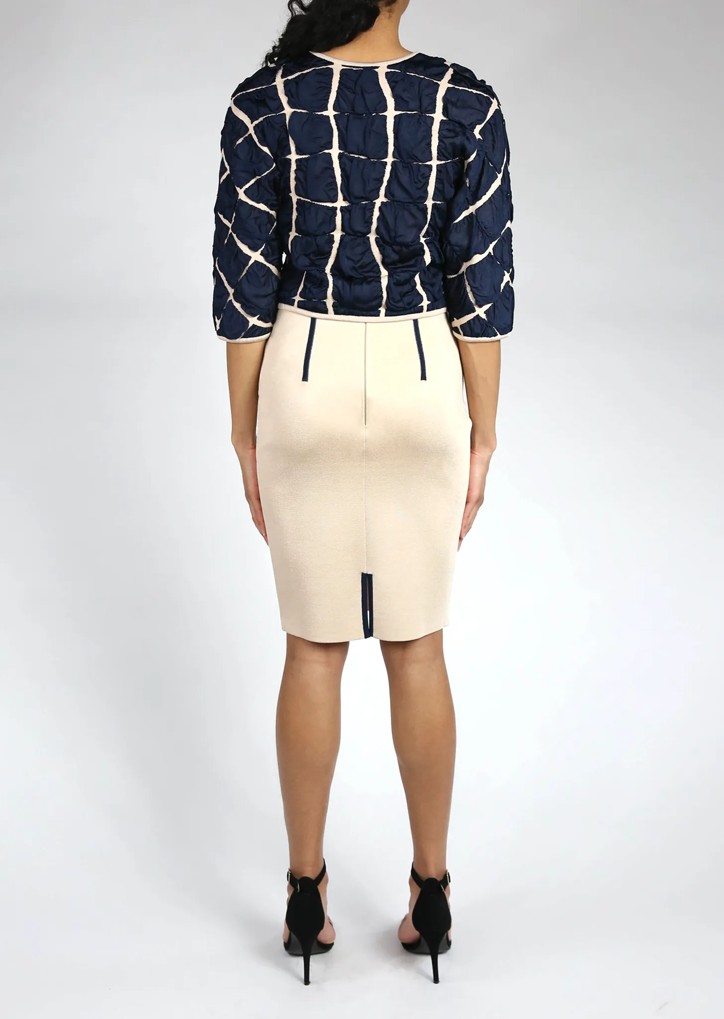 Evette - Pique Knit Pencil Skirt