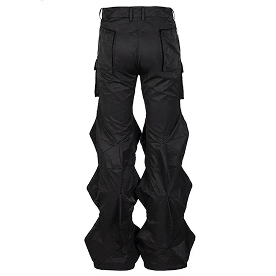 Fashion 3D Clipping Cargo Pants Men 2023 Streetwear Baggy Flared Pants Luxury Designer Hipster Pants Loose Trousers