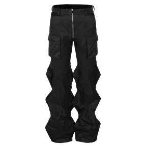 Fashion 3D Clipping Cargo Pants Men 2023 Streetwear Baggy Flared Pants Luxury Designer Hipster Pants Loose Trousers