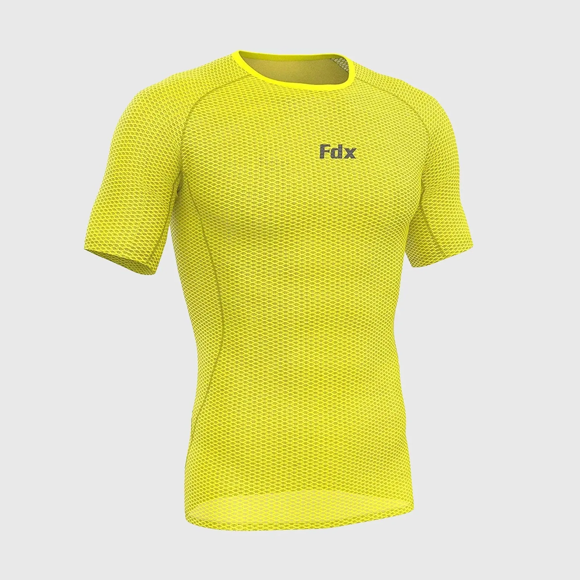 Fdx Aeroform Yellow Men's & Boy's Short Sleeve Mesh Summer Cycling Top