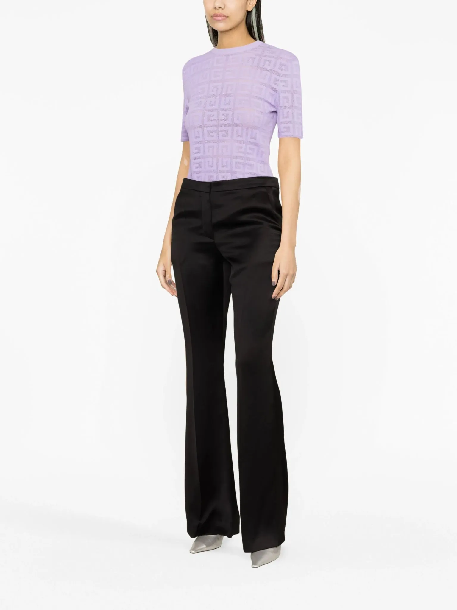 flared cotton trousers