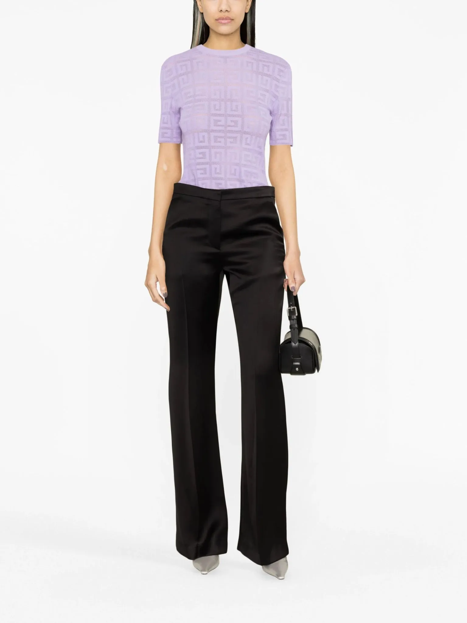 flared cotton trousers