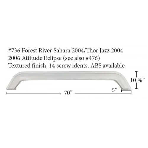 Forest River RV Fiberglass Tandem Fender Skirt (736)