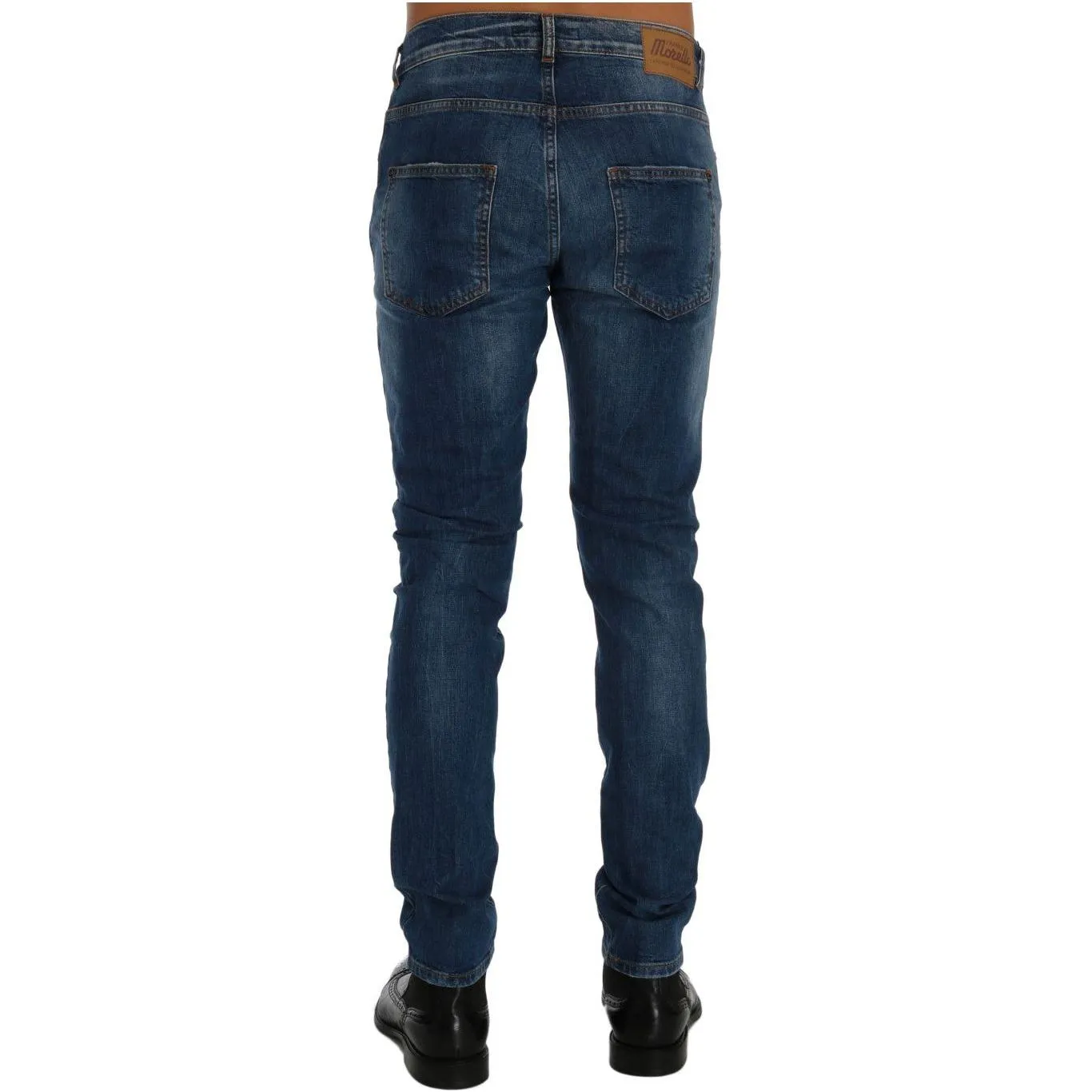 Frankie Morello Chic Slim Fit Blue Distressed Jeans