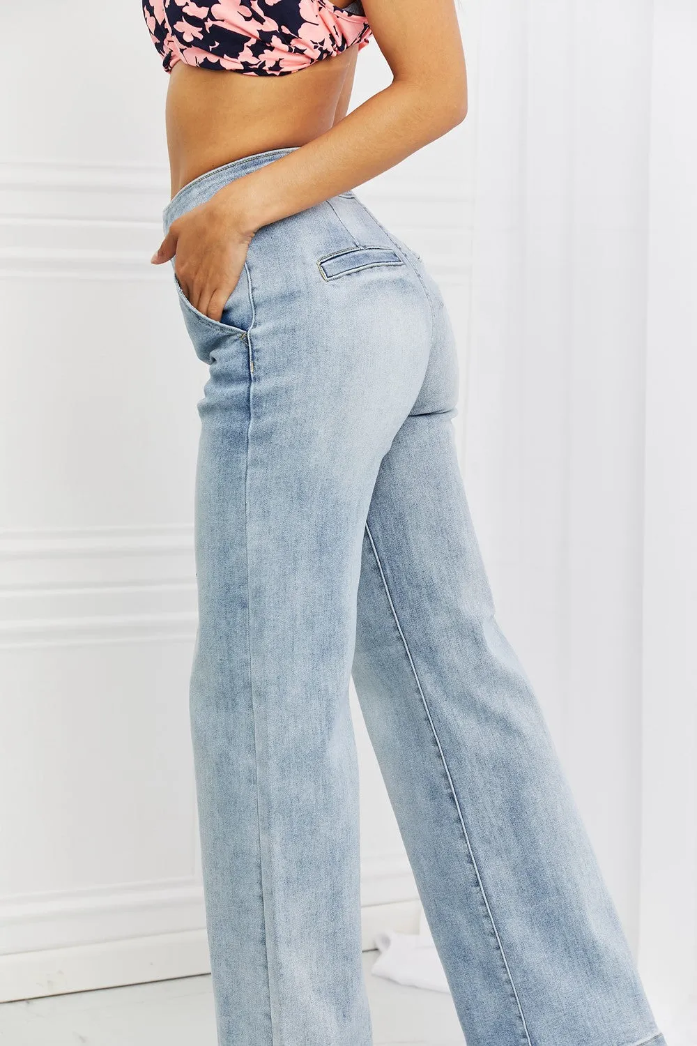 Full Size Luisa Wide Flare Jeans