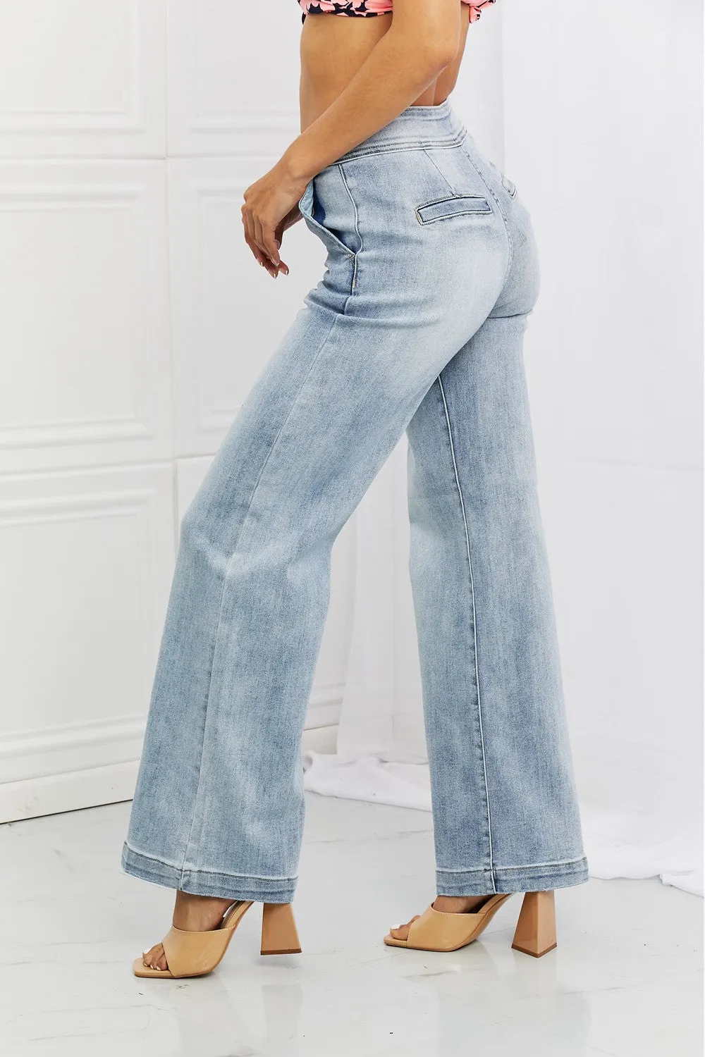 Full Size Luisa Wide Flare Jeans