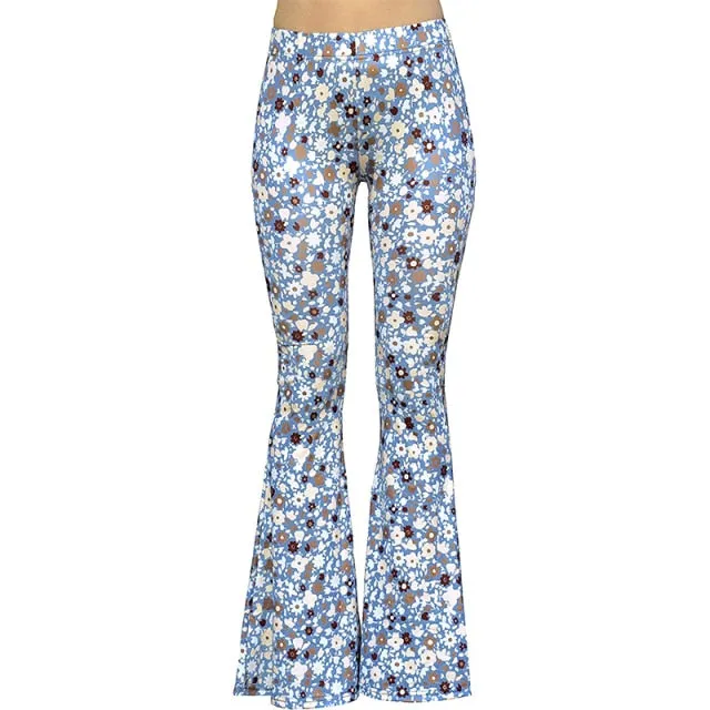 Funki Buys | Pants | Women's Boho Hippie Patterned Flare Pants