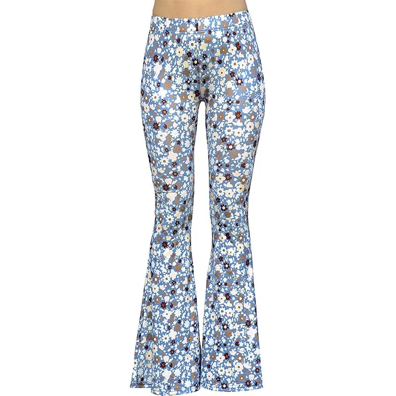 Funki Buys | Pants | Women's Boho Hippie Patterned Flare Pants