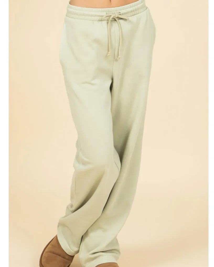 Gia Oversized Drawstring Sweatpants (Beige)