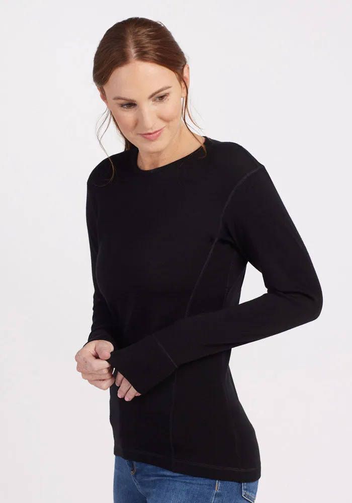 Hannah Long Sleeve Top - Black