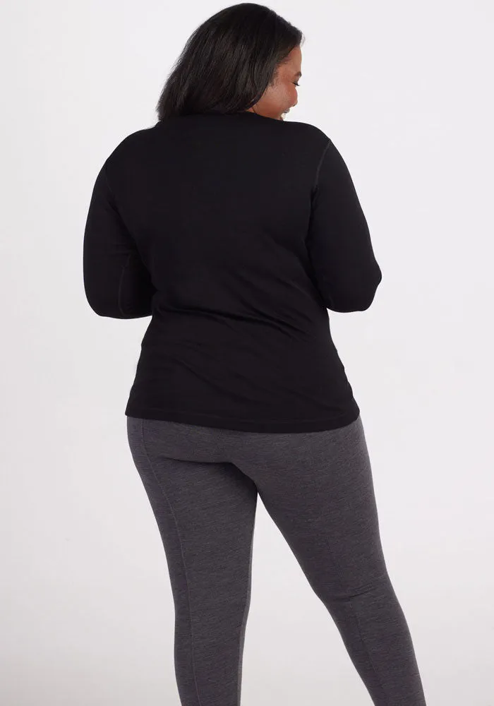 Hannah Long Sleeve Top - Black