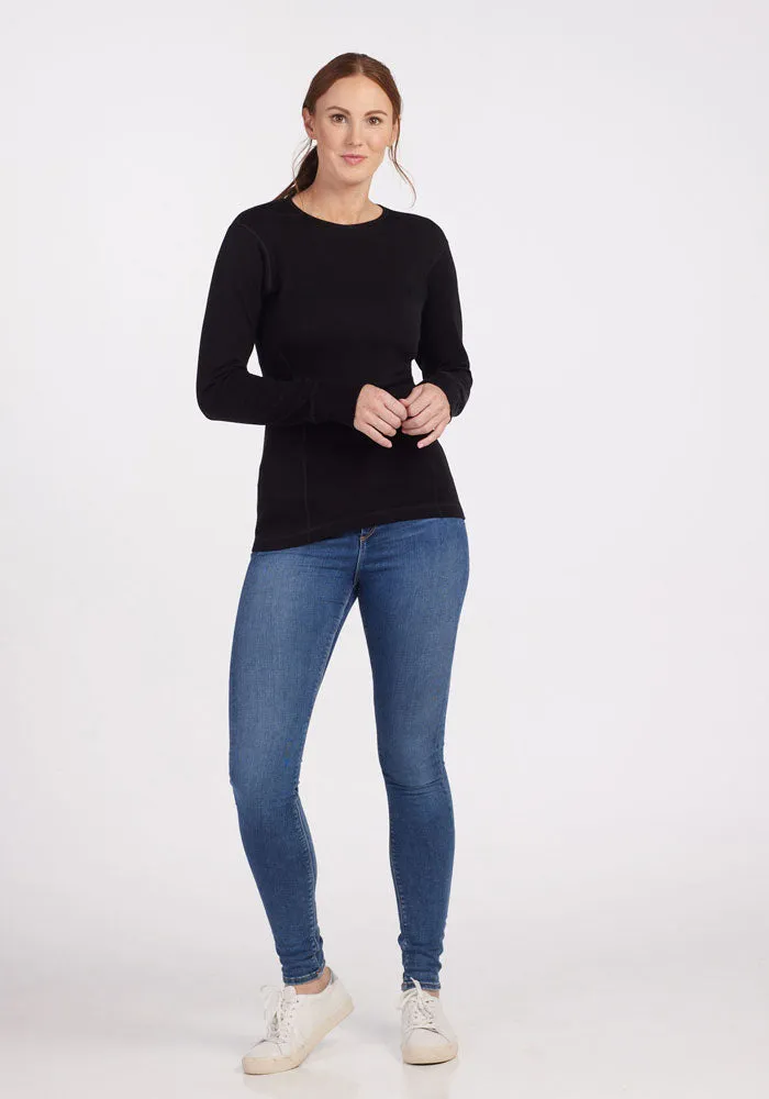 Hannah Long Sleeve Top - Black