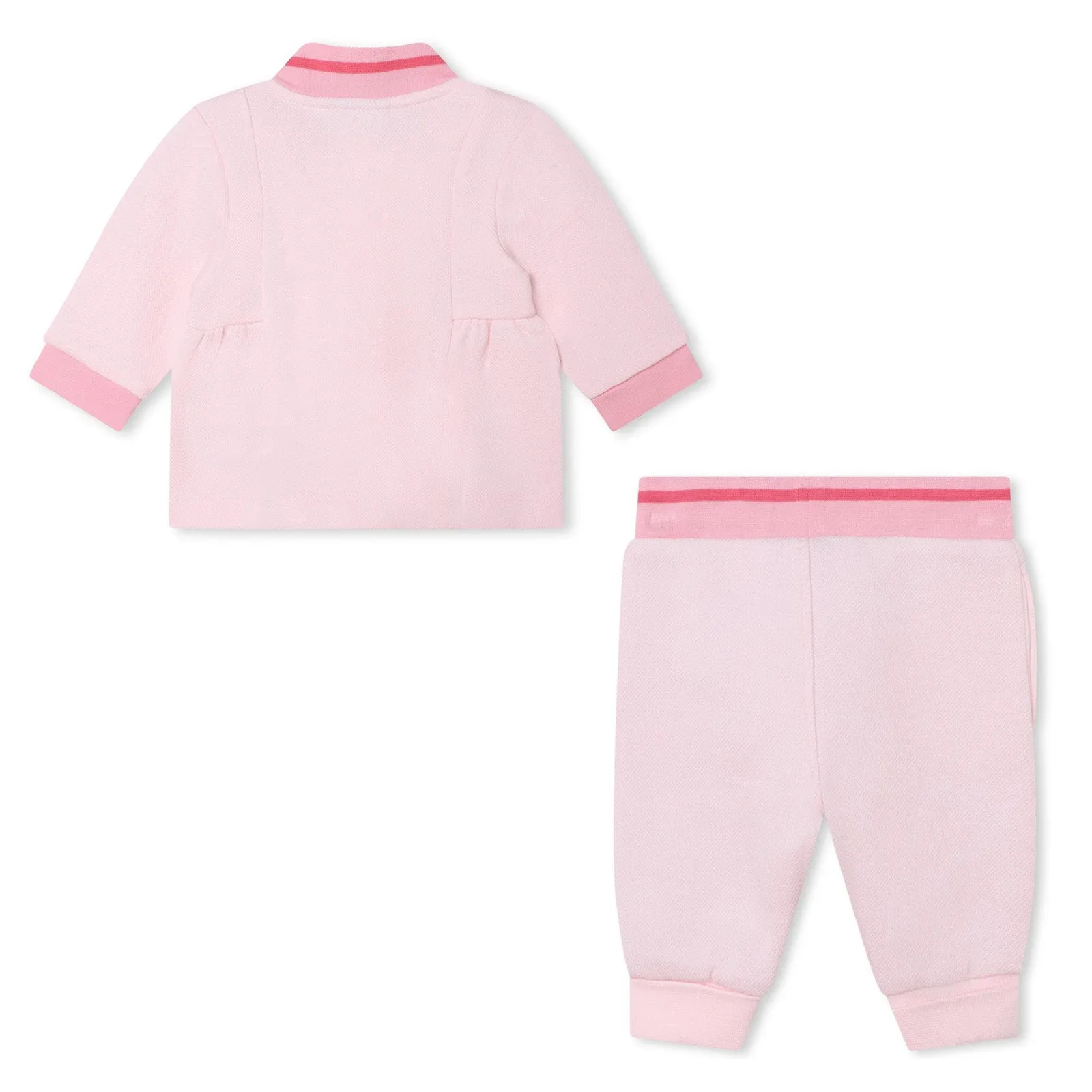 Hugo Boss Baby Girls Pink Pique Tracksuit