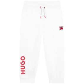 Hugo Kids Jogging Bottoms - White