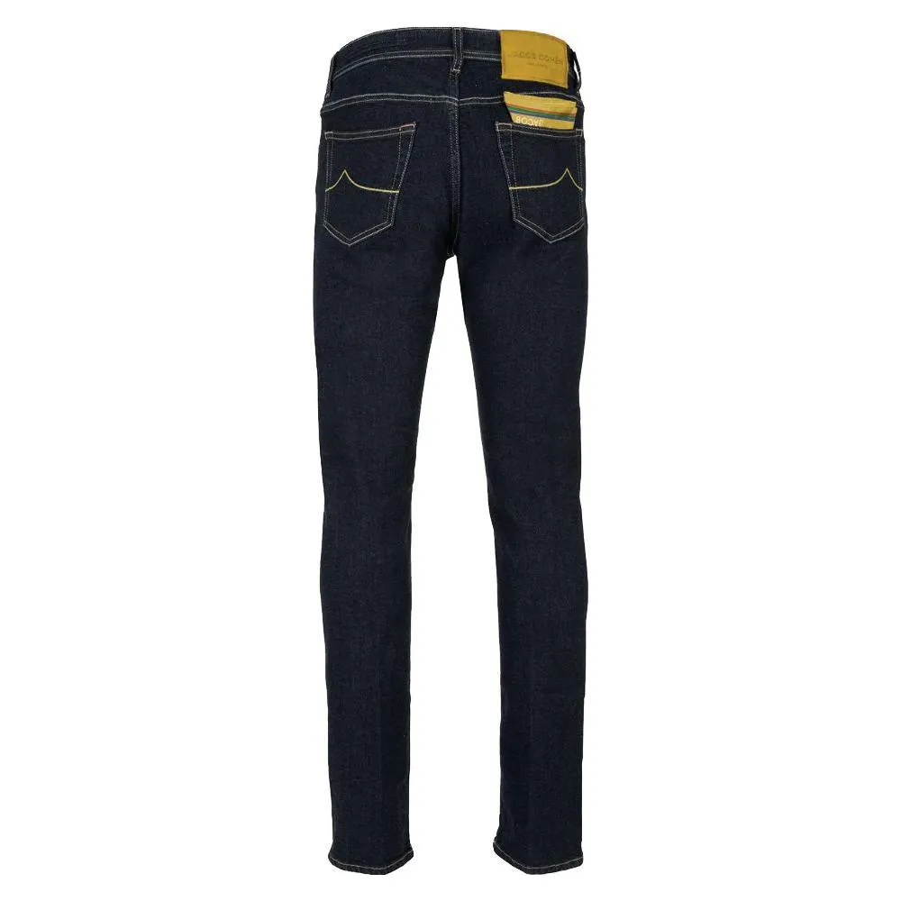 Jacob Cohen Elegant Slim Fit Dark Blue Designer Jeans