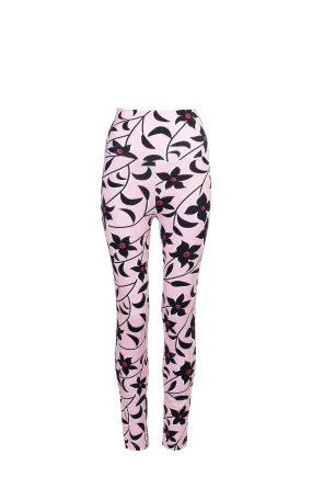 Jasna Jersey Leggings Pastel Flowers