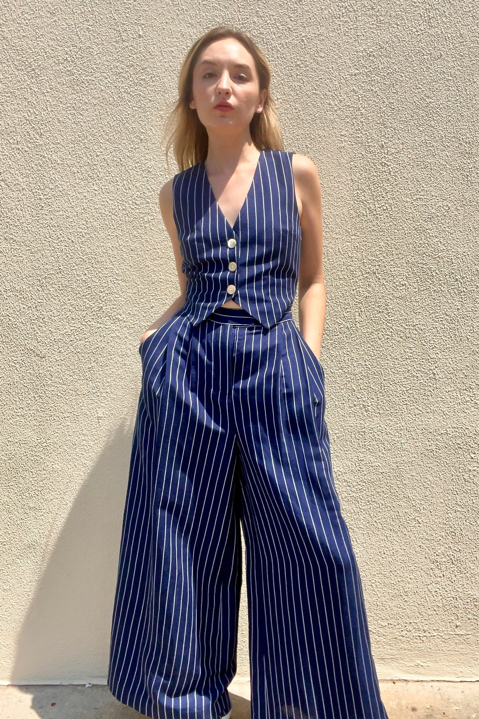 Katherine Pant in Midnight Stripe