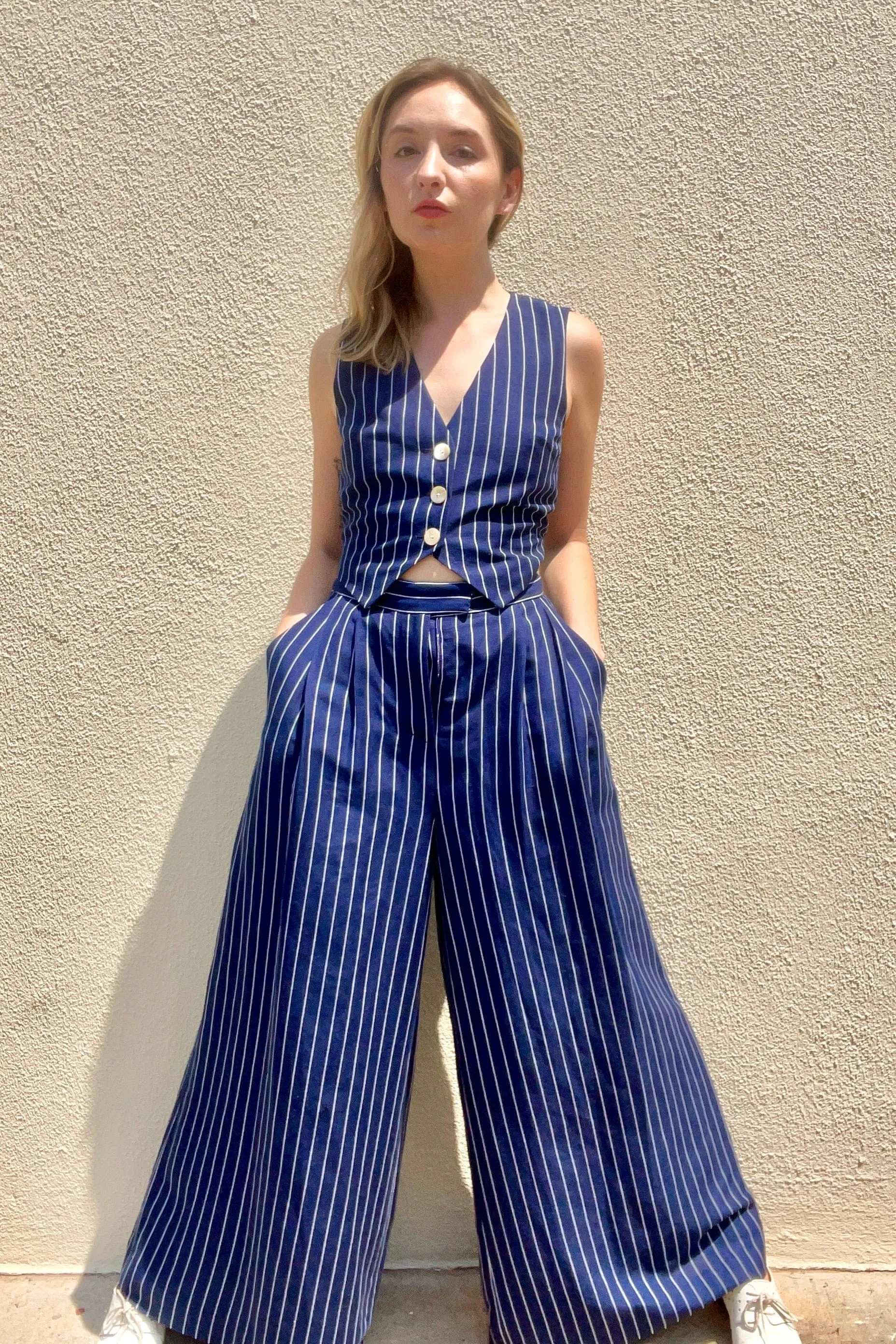 Katherine Pant in Midnight Stripe