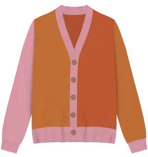 Lesbian Colorblock Knit Cardigan