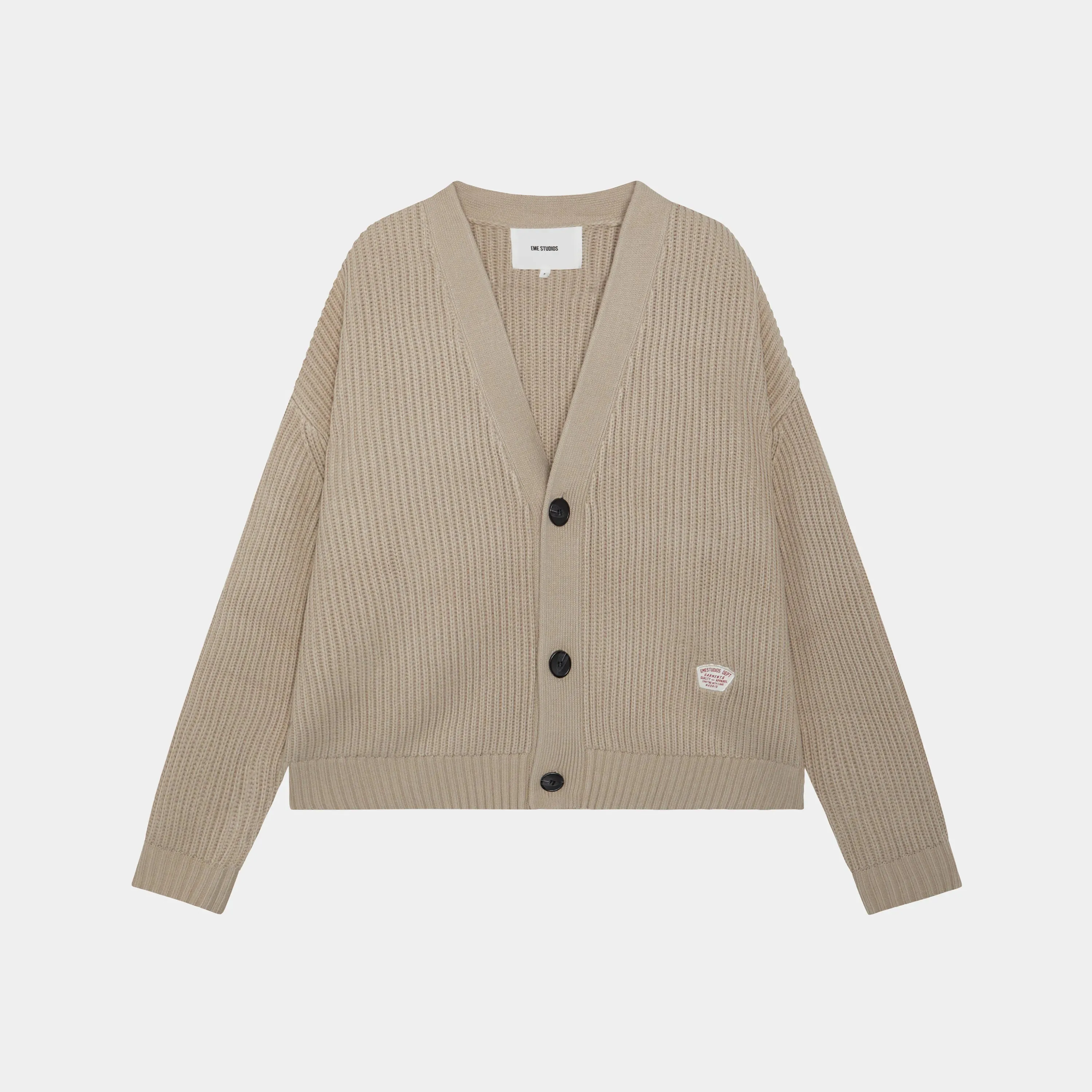 Lesh Off Sand Rib Cardigan