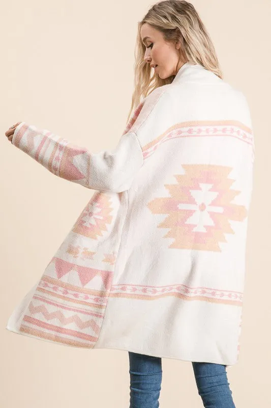 LIM101 - CURVY LONG AZTEC SWEATER