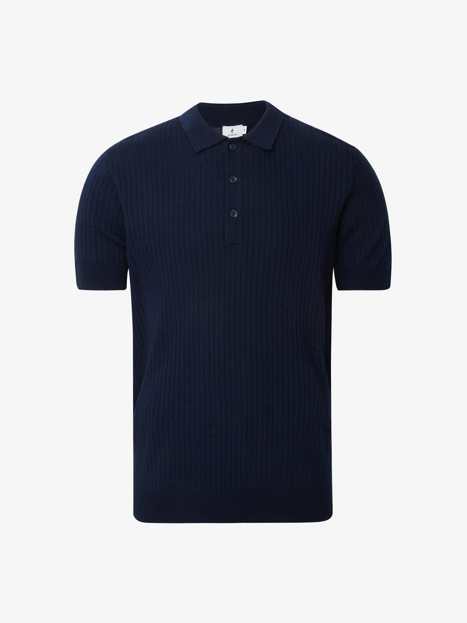 M KNITTED POLO Navy