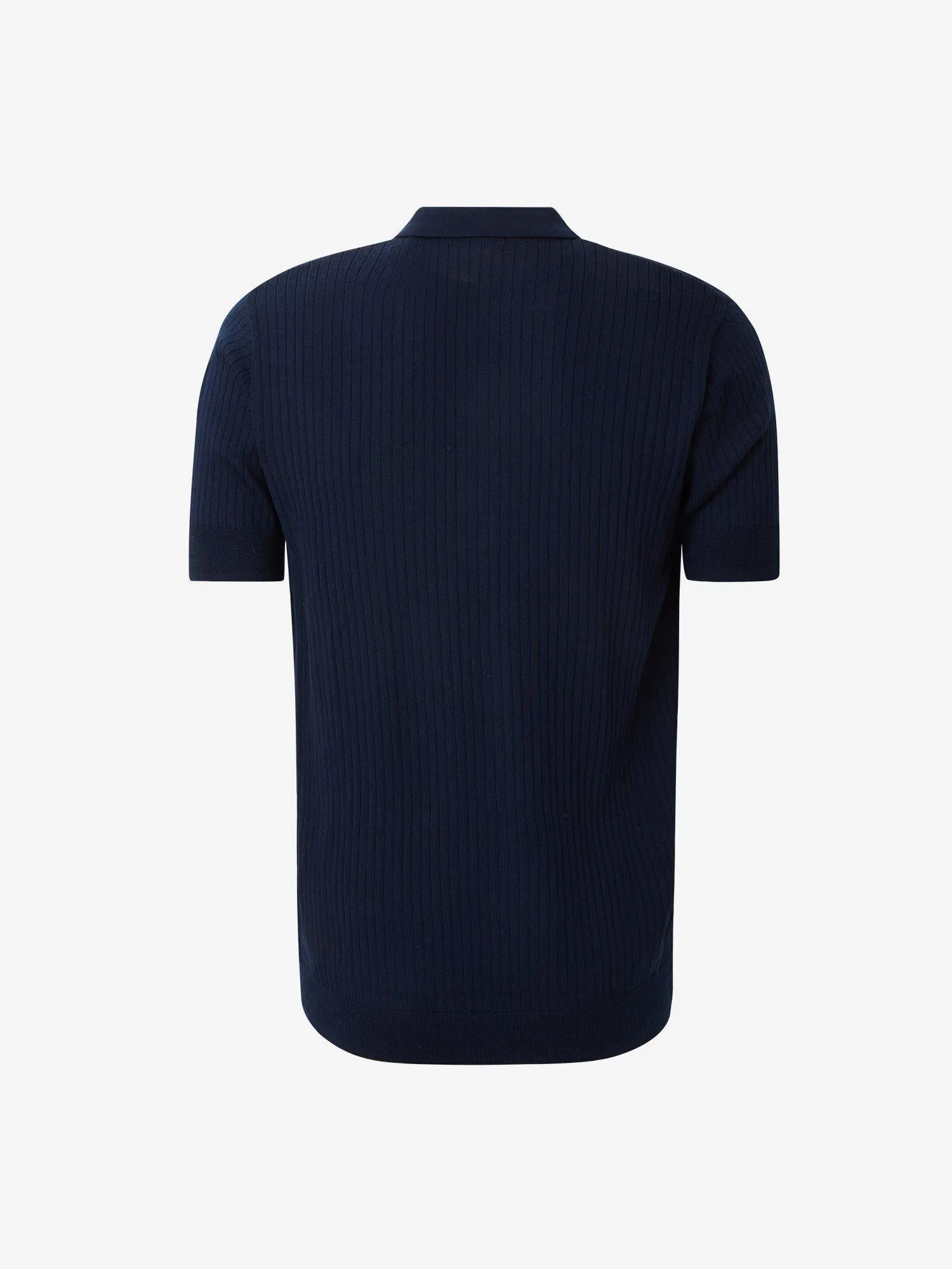 M KNITTED POLO Navy