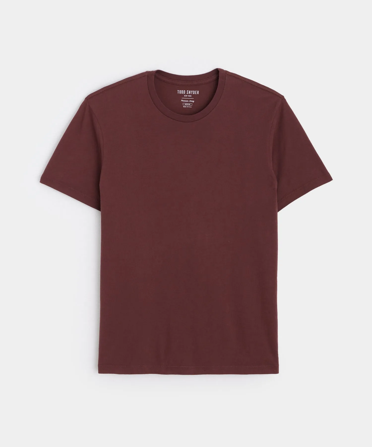 Made in L.A. Premium Jersey Tee in Classic Burgundy