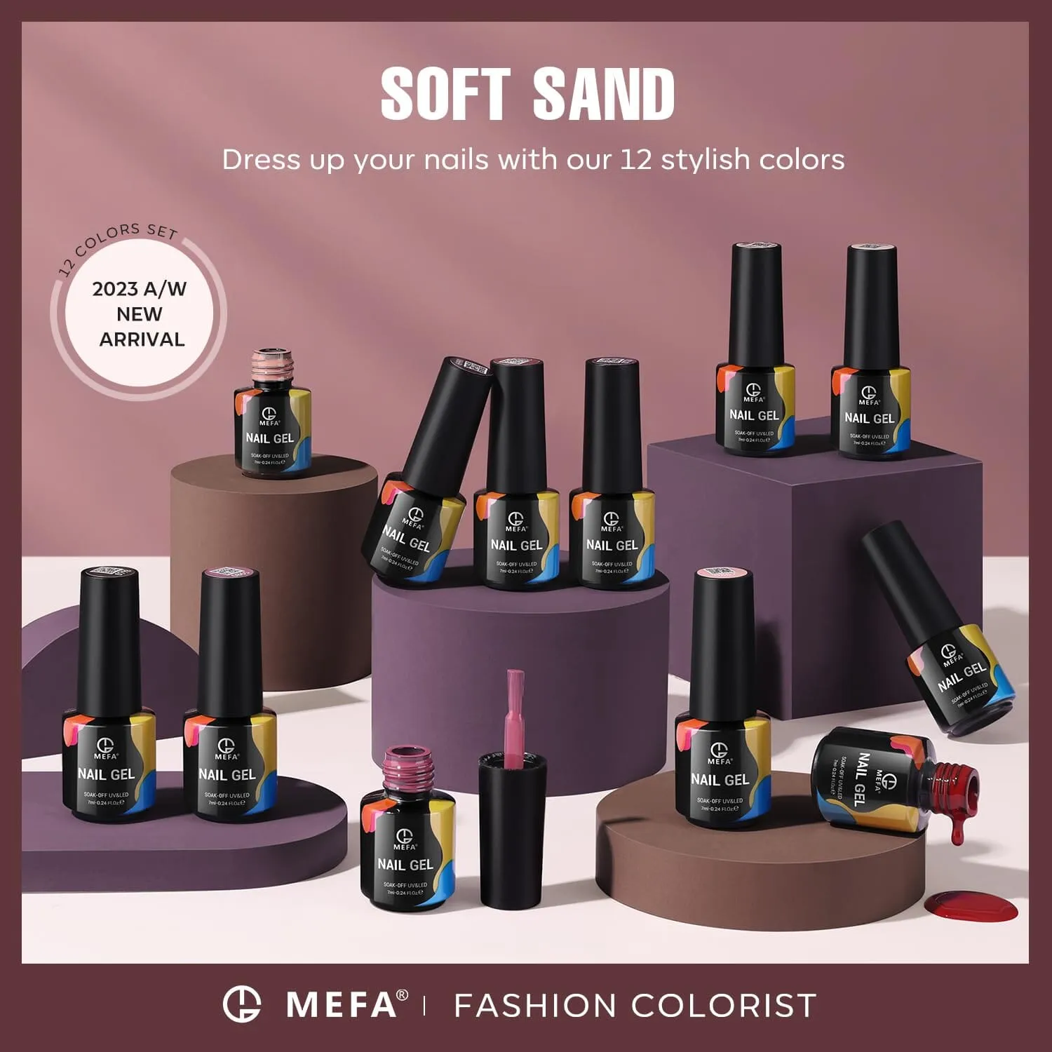 MEFA Gel Nail Polish Set | 12 Colours