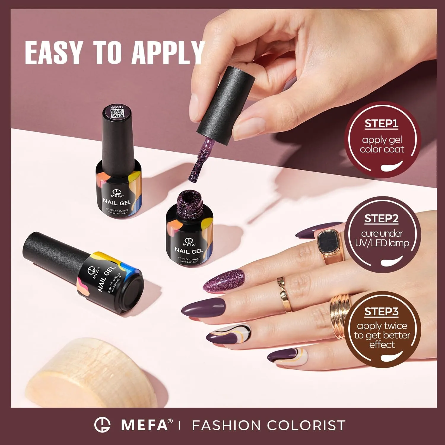 MEFA Gel Nail Polish Set | 12 Colours