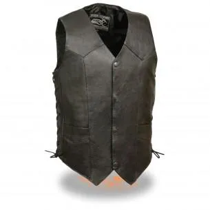 Men's Classic Side Lace Biker Vest