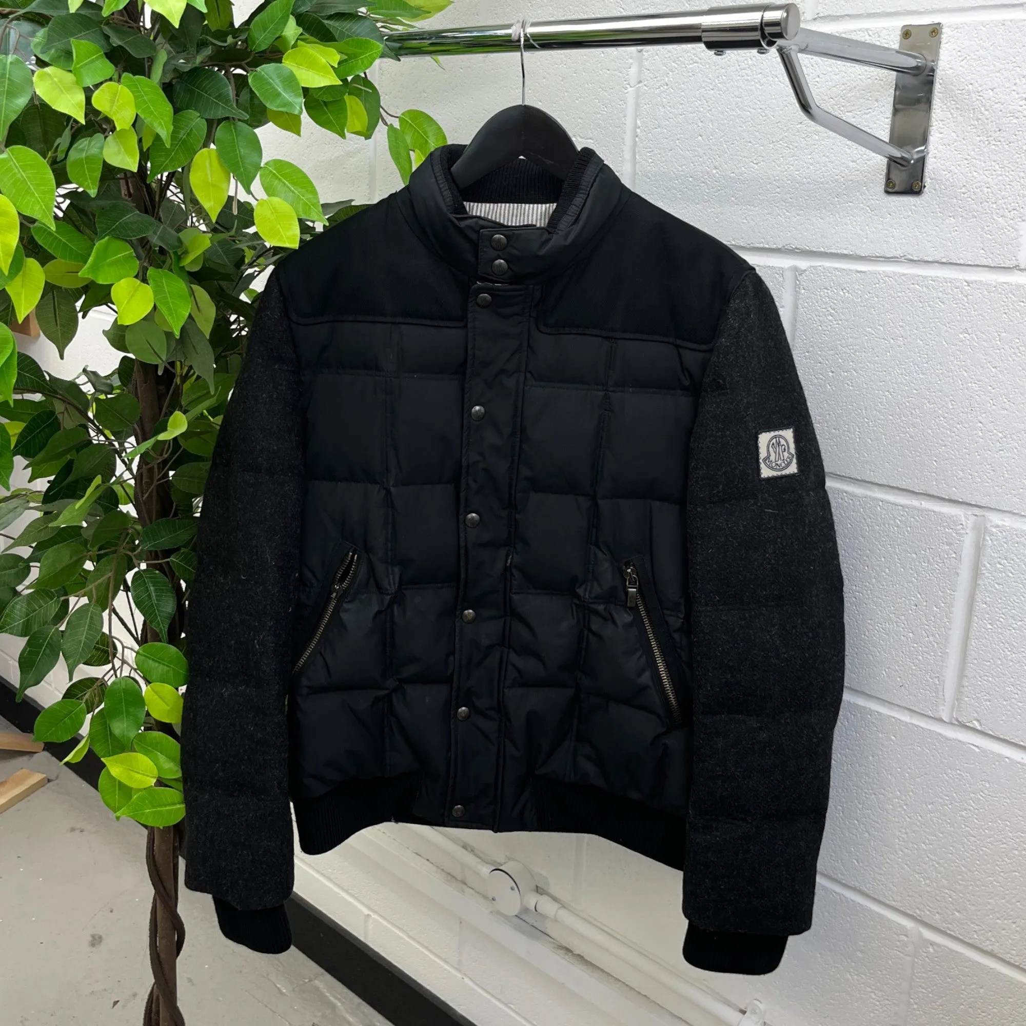 Men's Quilted Jacket Black Size 3 / L