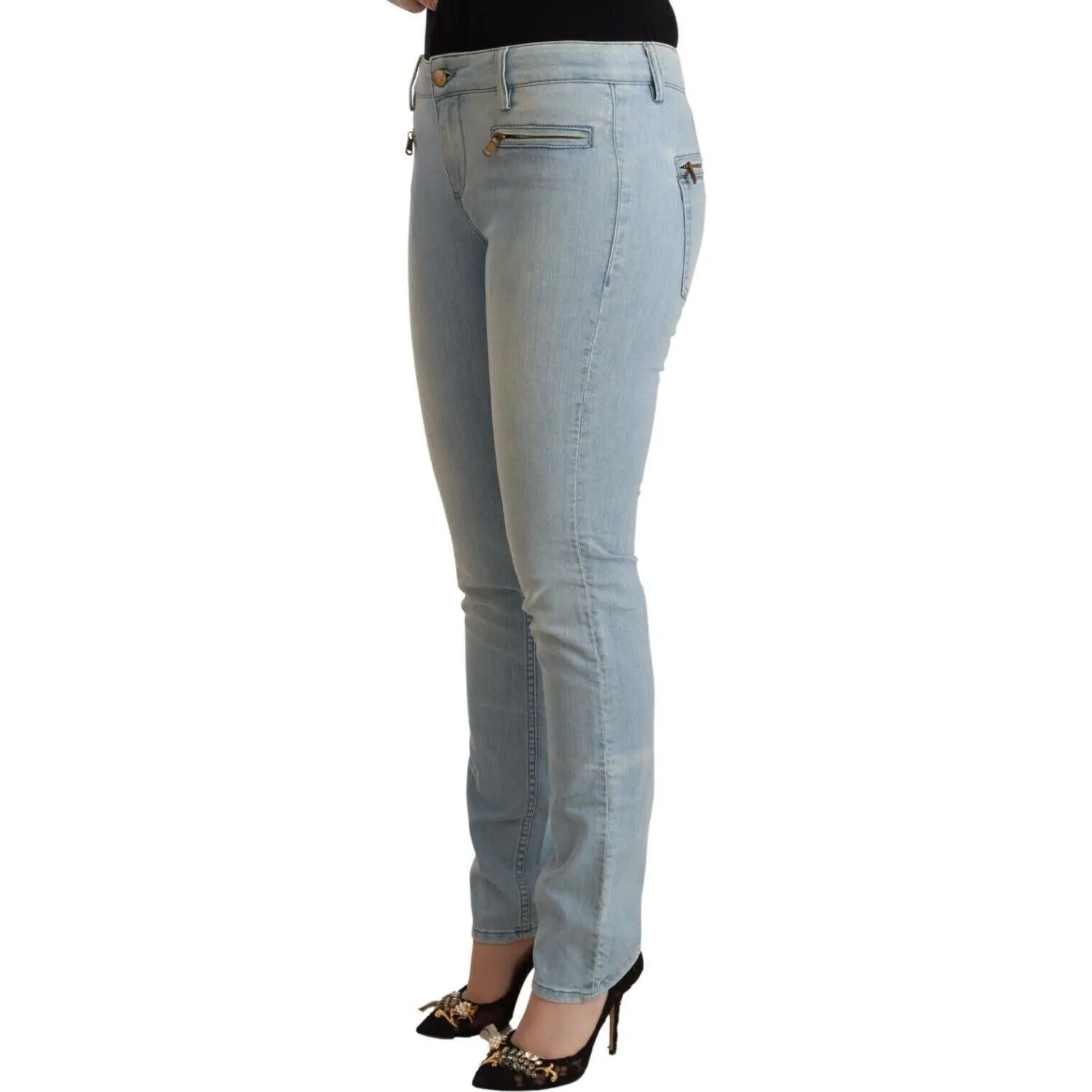 MILA SCHÖN Elegant Slim Fit Cotton Blend Jeans