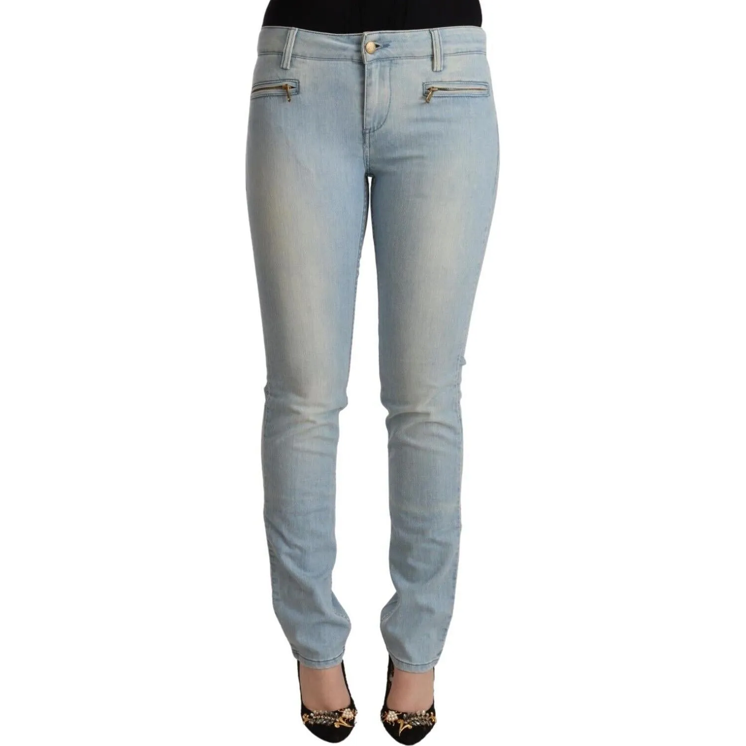 MILA SCHÖN Elegant Slim Fit Cotton Blend Jeans