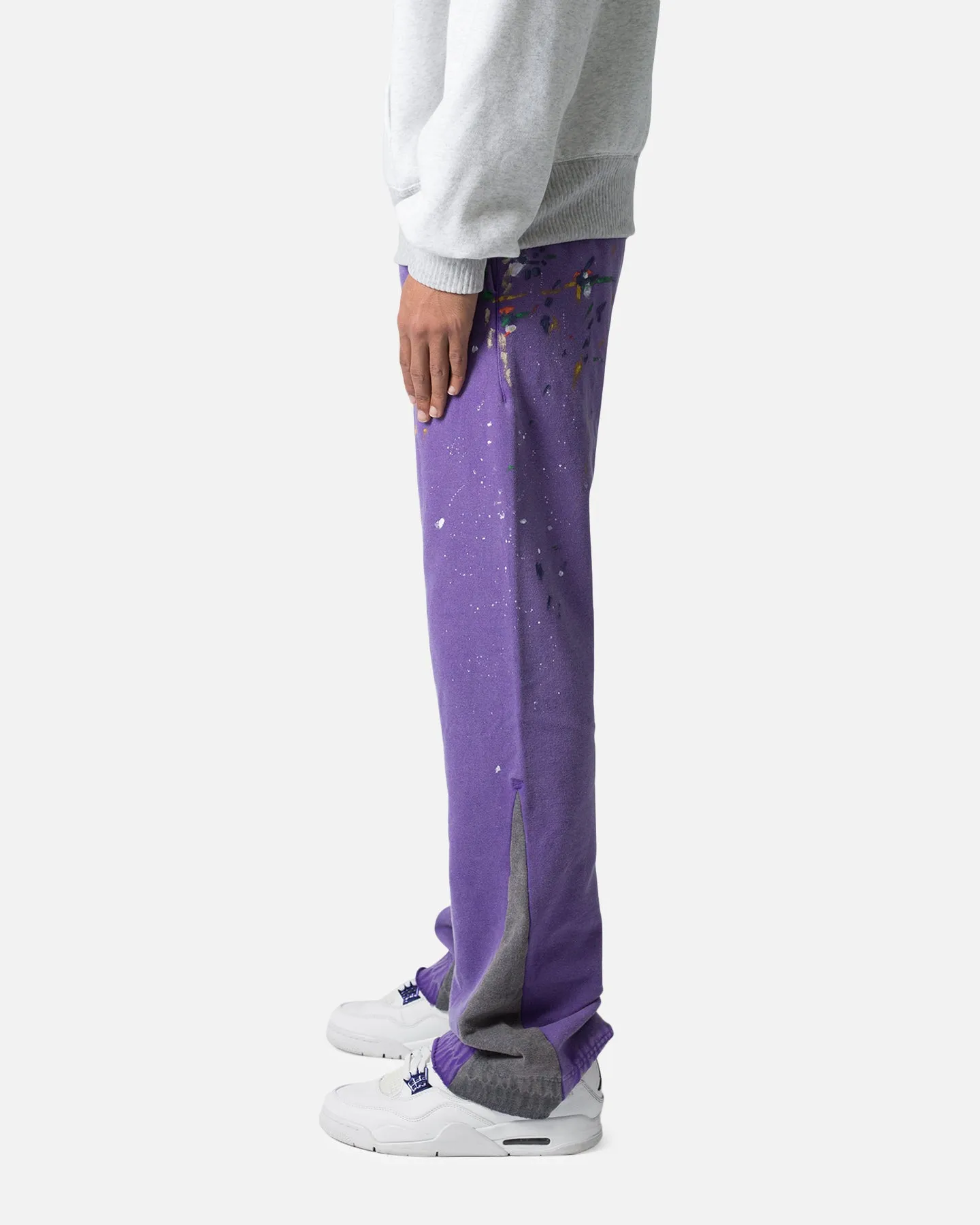 MNML Contrast Bootcut Sweatpants Purple