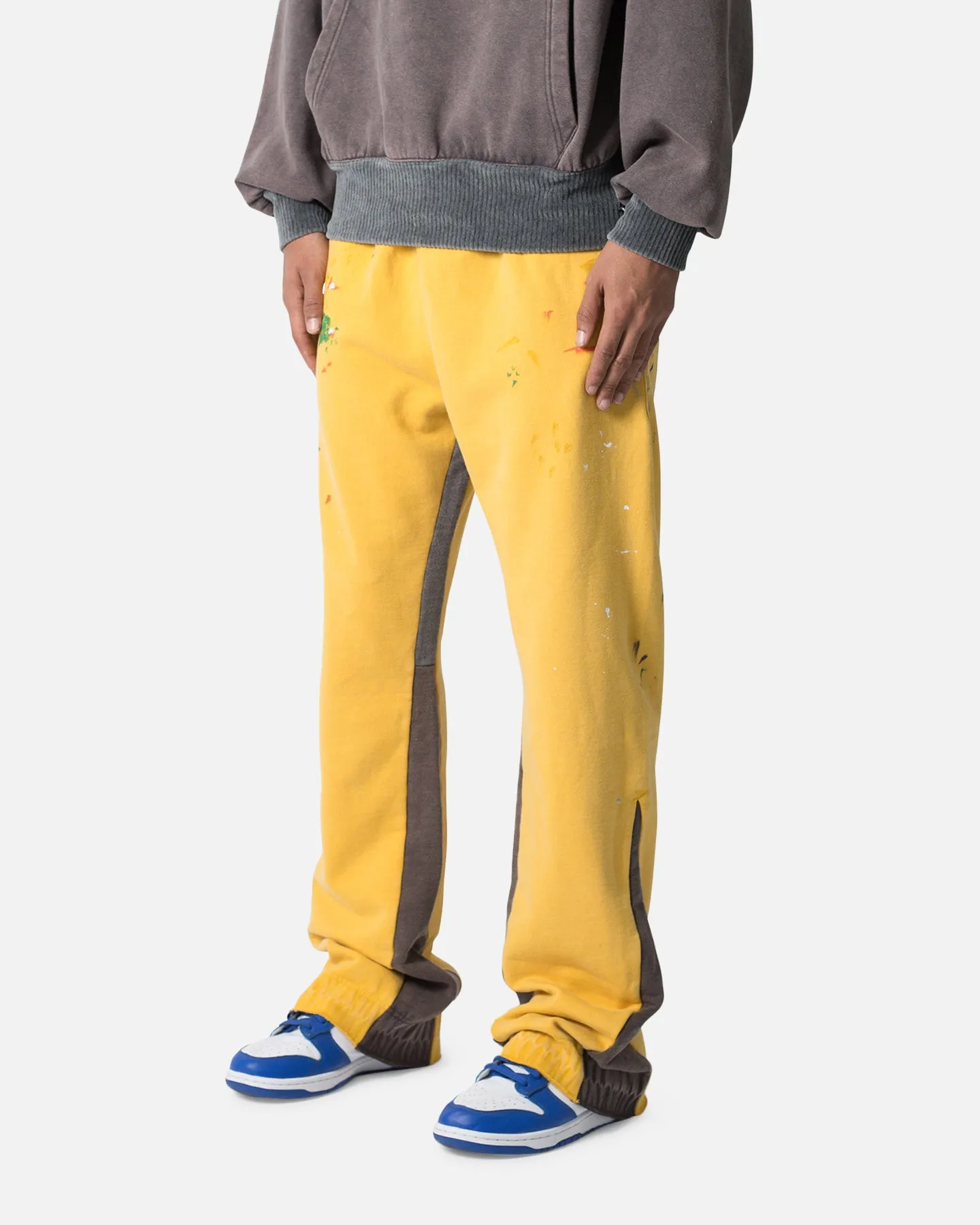 MNML Contrast Bootcut Sweatpants Yellow