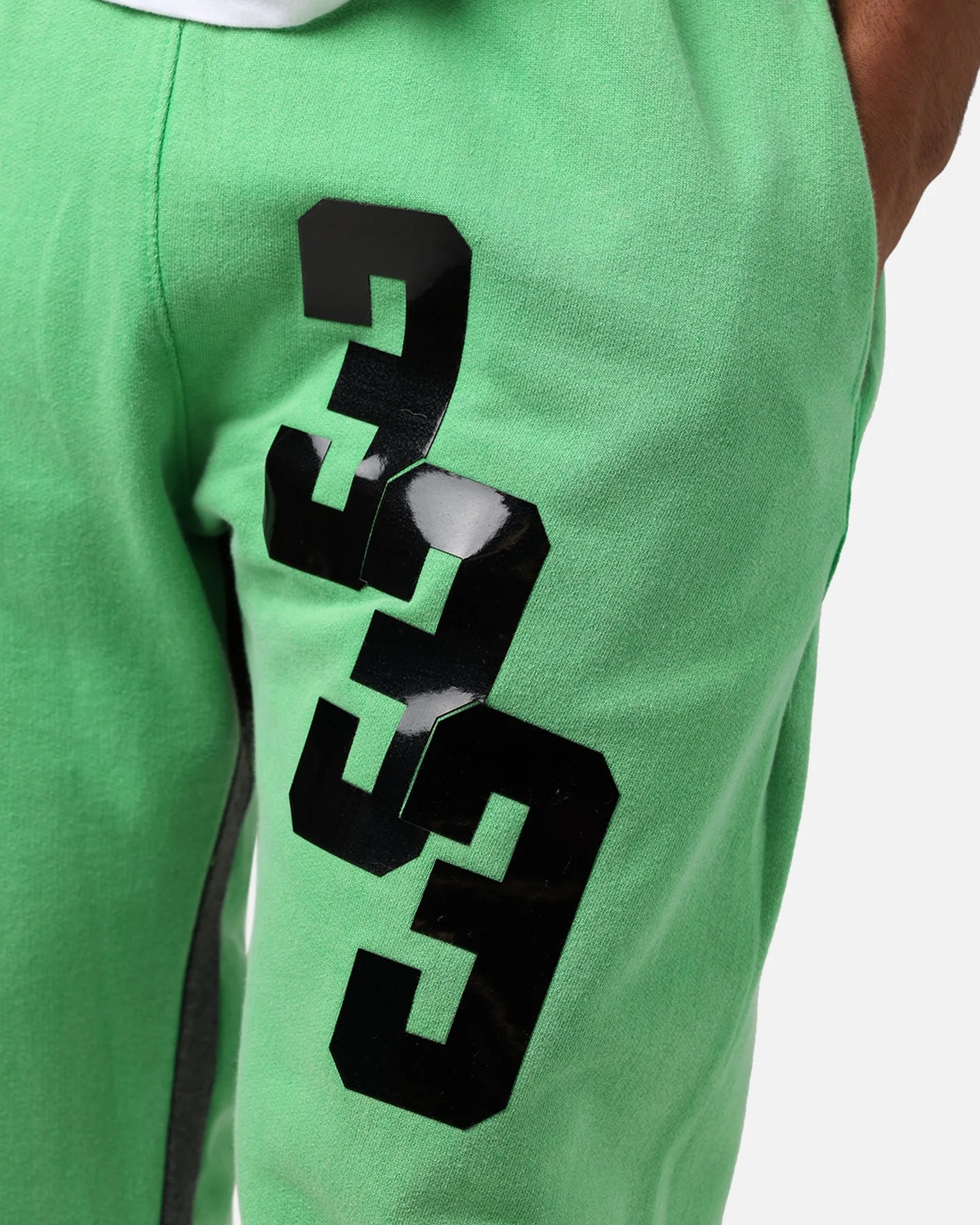 MNML Embroidered Contrast Bootcut Sweatpants Green