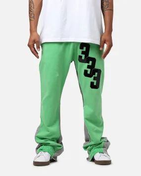 MNML Embroidered Contrast Bootcut Sweatpants Green