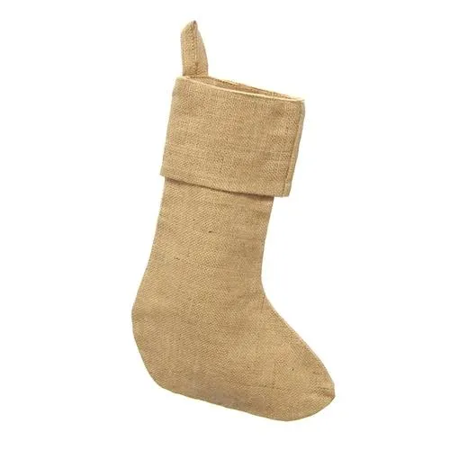 Natural Burlap Plain Christmas Stockings