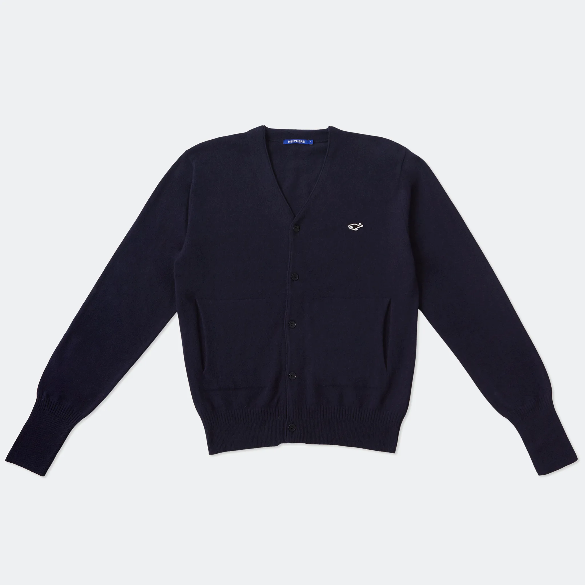 NEITHERS - Merino Wool Cardigan Navy