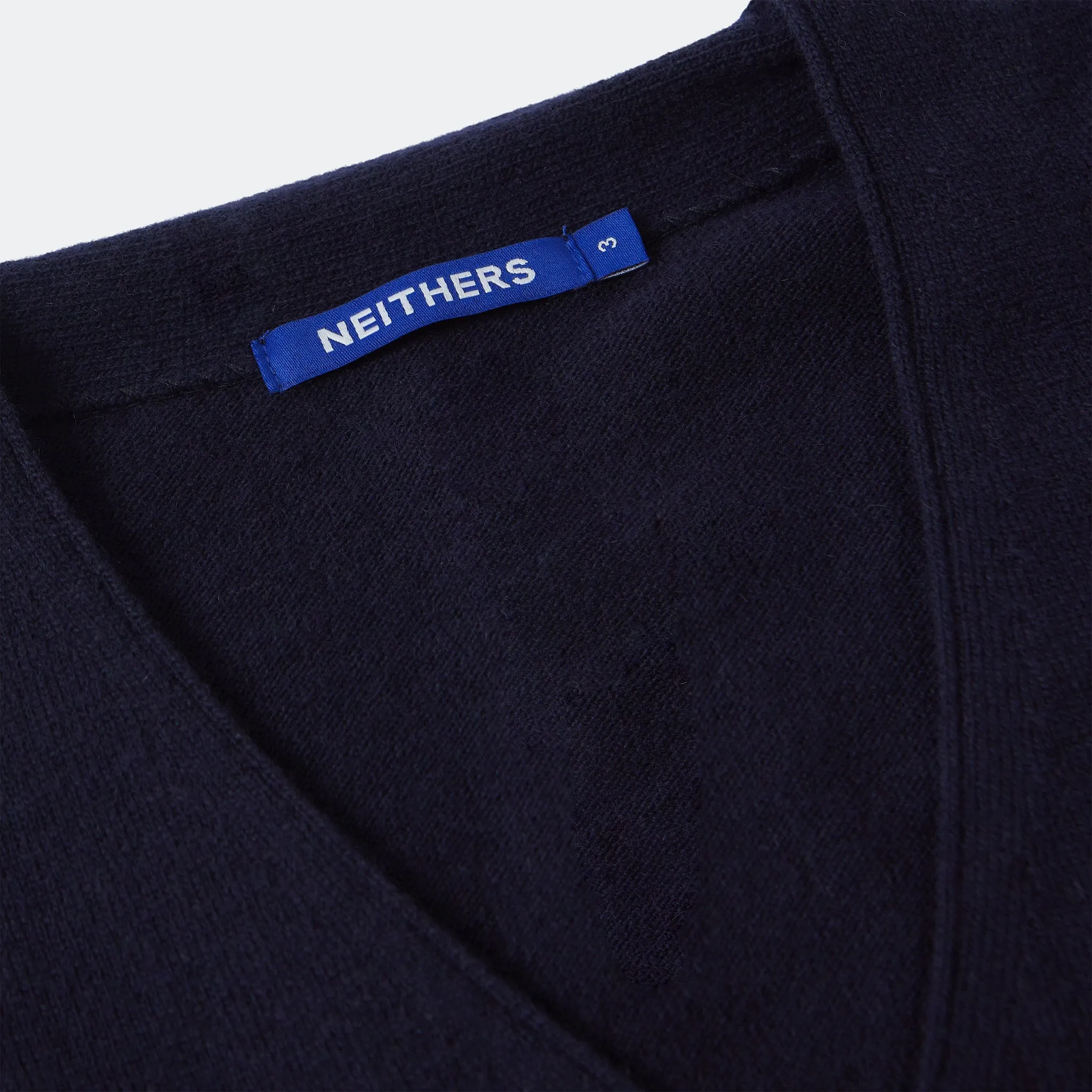 NEITHERS - Merino Wool Cardigan Navy