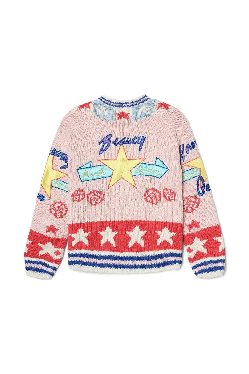 NO! Sweaters - American Beauty in Pink