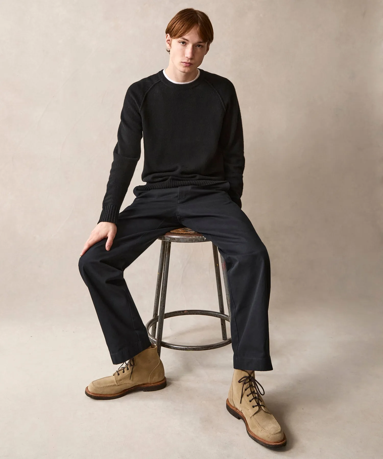 Nomad Cashmere Crewneck in Black