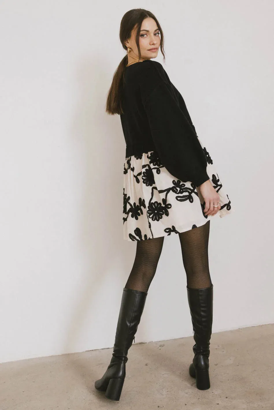 Petra Floral Sweater Dress