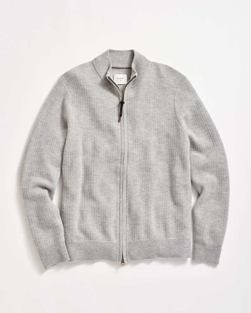 Pique Full Zip Sweater